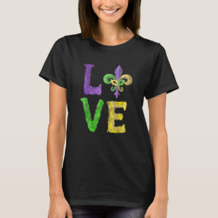 T-shirt Main unique Fluer De Lis Mardi Gras Love Car