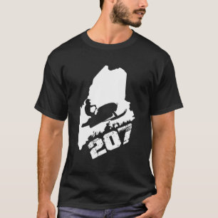 T-shirt Maine 207 State Snowmobile