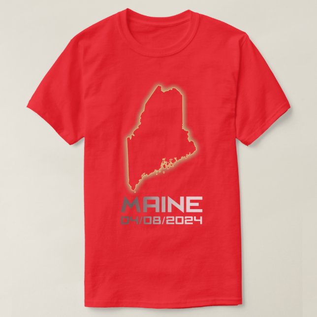 T-shirt Maine America Astronomy Total Solar Eclipse 2024 C (Design devant)