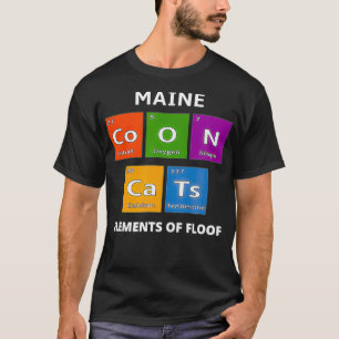 T-shirt Maine Coon Chat éléments de table périodique Scien