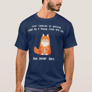 T-shirt Maine Coon Chat Jamais Zéro