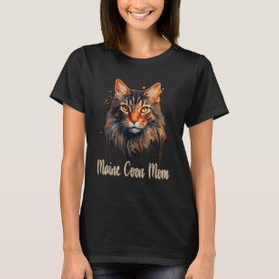 T-shirt Maine Coon Chat Maman Mère Animaux Famille