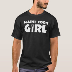 T-shirt Maine Coon Girl Funny Maine Coon Amoureux des chat