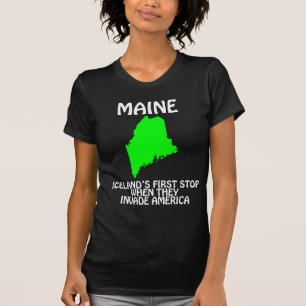 T-shirt Maine - Première étape de l'Islande lorsqu'ils env