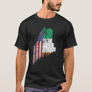 T-shirt Maine St. Patrick's Day Drapeau irlandais américai