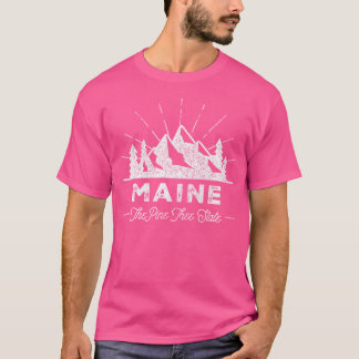 T-shirt Maine T Shirt Vintage Randonnée Rétro Tee Design