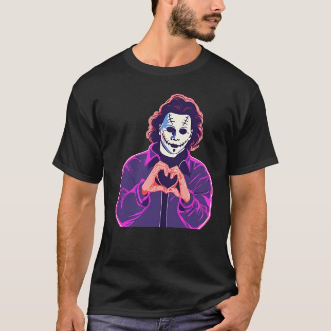 T-shirt mains coeur Michael Myers (Devant)