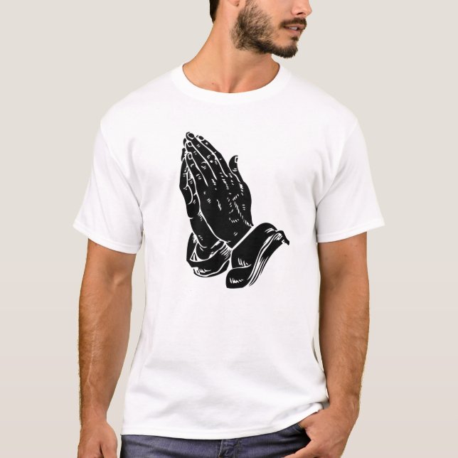 T-shirt Mains Dans La Prière (Devant)