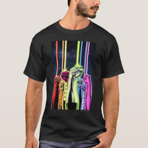 T-shirt Mains dans l'air avec anneaux -Couleur