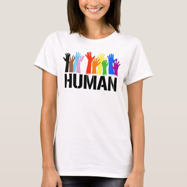 T-SHIRT MAINS DE FIERTÉ HUMAINE (Devant)