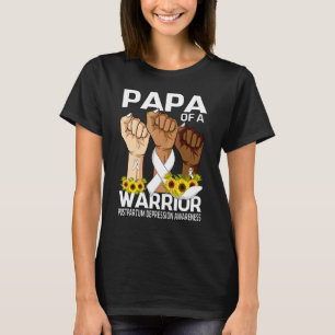 T-shirt Mains Papa D'Un Guerrier Postpartum Dépression Awa