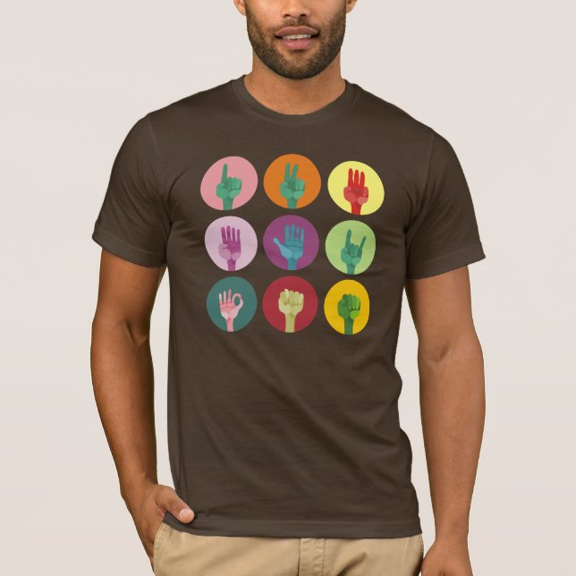 T-shirt mains pop art (Devant)