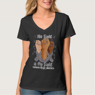 T-shirt Mains son combat est ma lutte contre la maladie de
