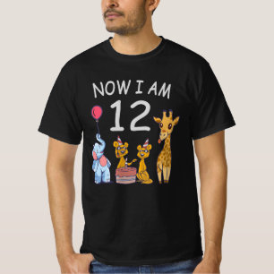 T-shirt Maintenant, j'ai 12 ans 12e anniversaire au Zoo