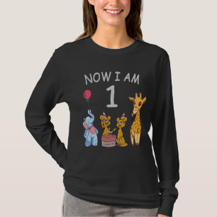T-shirt Maintenant j'ai 1 an 1er anniversaire au zoo