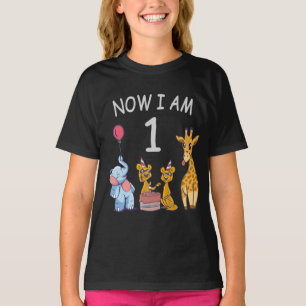 T-shirt Maintenant j'ai 1 an 1er anniversaire au zoo