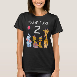 T-shirt Maintenant, j'ai 2 ans 2e anniversaire au Zoo