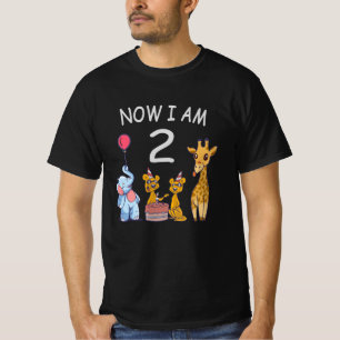 T-shirt Maintenant j'ai 2 ans 2ème anniversaire au Zoo T-S