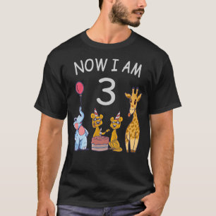 T-shirt Maintenant j'ai 3 ans 3ème anniversaire au Zoo