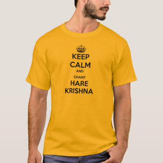 T-shirt Maintenez les lièvres Krishna calmes et de chant