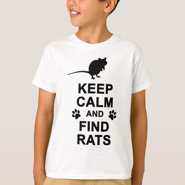 T-shirt Maintenez les rats calmes et de découverte (Devant)