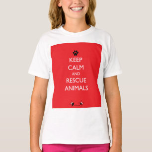 T-shirt Maintenez patte noire calme et de délivrance