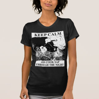 T-shirt Maintenez sève calme et de cuisinier par la nuit