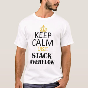 T-shirt maintenir calme utilisation débordement de la pil