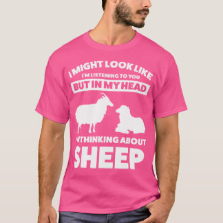T-shirt Mais Dans Ma Tête, Je Pense Aux Sheeps Sheeps