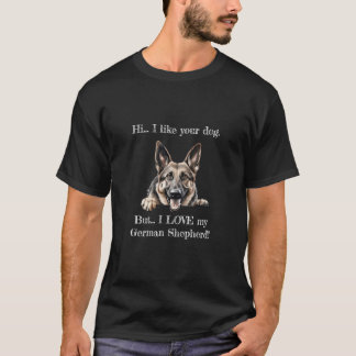 T-shirt Mais j'AIME ma chemise berger allemande