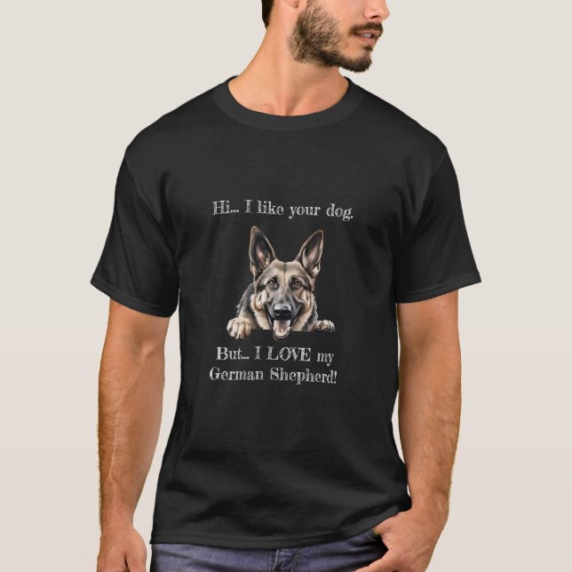 T-shirt Mais j'AIME ma chemise berger allemande (Devant)