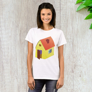 T-shirt Maison à granges jaunes