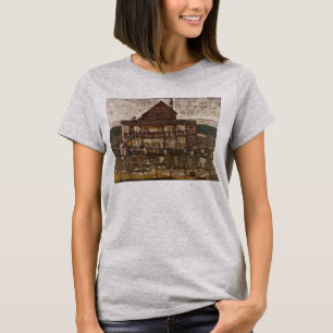 T-shirt Maison avec toit en bardeau par Egon Schiele