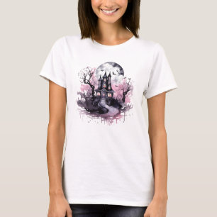T-shirt Maison Blanche : Décor À Thème Éffrayant
