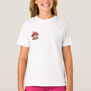 T-shirt Maison Champignon Fantaisiste avec Enfants Escargo