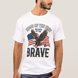 T-shirt Maison de la chemise patriotique de l'aigle courag