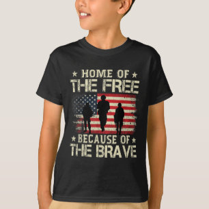 T-shirt Maison De La Liberté À Cause Du Brave Drapeau Usa