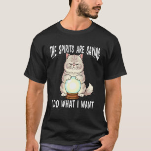 T-shirt Maison de la Voyante Chat avec Boule de Cristal Fa
