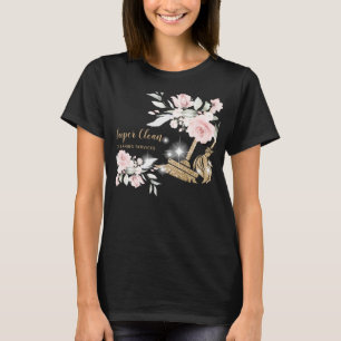 T-shirt Maison de nettoyage de femme de ménage étincelant 