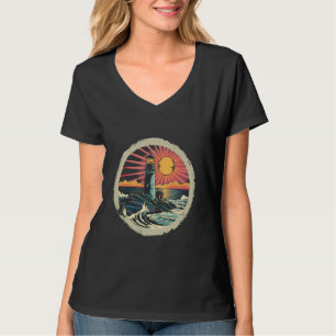 T-shirt Maison de phare au bord de la mer Voile Bateau Mer