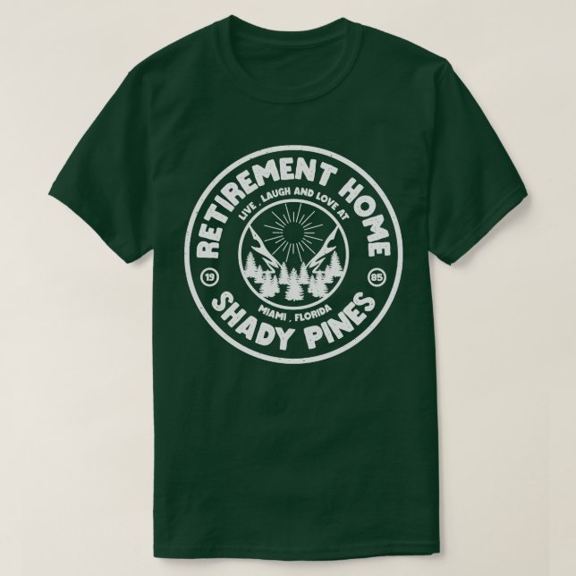 T-shirt Maison de retraite Shady Pines 1985 Remix (Design devant)