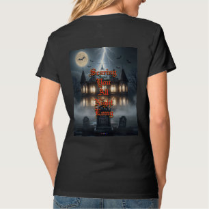 T-shirt Maison d'Halloween avec Frankie, gris foncé