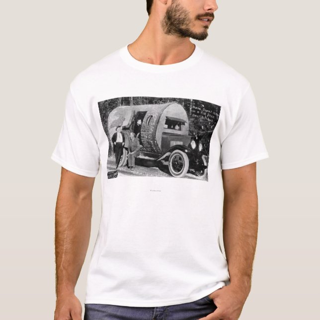 T-shirt Maison douce à la maison dans un arbre de sapin (Devant)