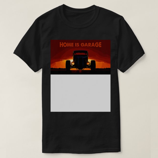 T-shirt maison est garage (Design devant)