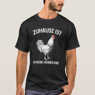 T-shirt Maison Est Où Mes Poules Sont Éleveur De Poulaille