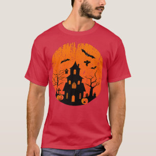 T-shirt Maison hantée Lazy Halloween Costume d'effroi Dépl