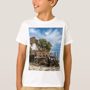T-shirt Maison pittoresque sur un affleurement de corail t
