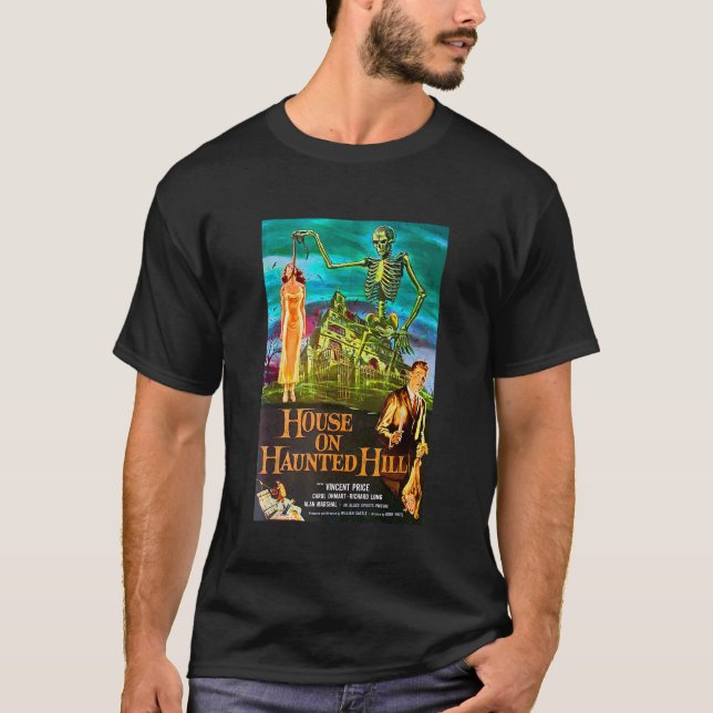 T-shirt Maison Sur Haunted Hill Tee - shirt de film d'horr (Devant)