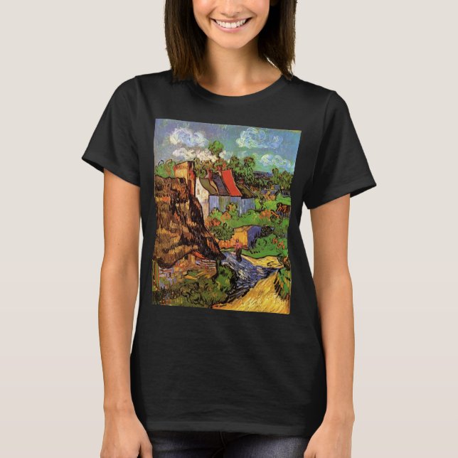 T-shirt Maisons à Auvers par Vincent van Gogh (Devant)