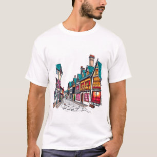 T-shirt Maisons aux fenêtres éclatantes